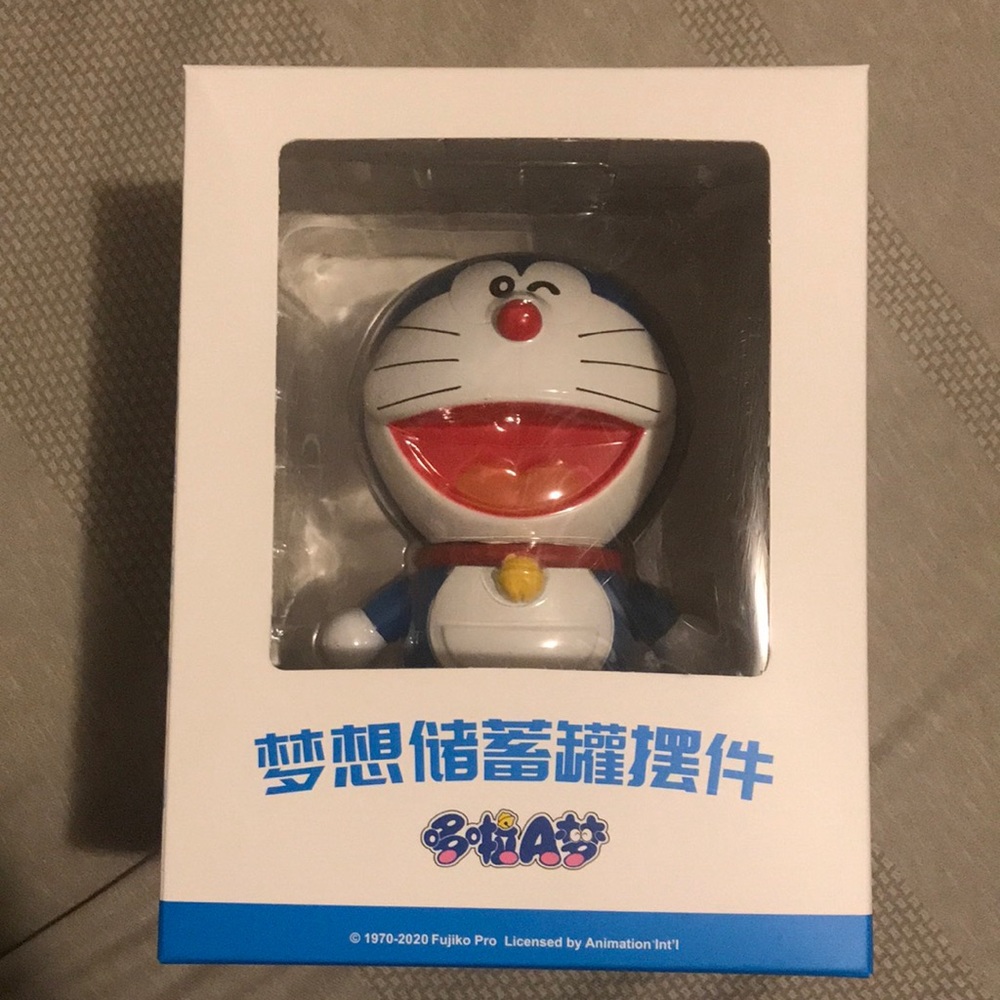 Doraemon piggy Bank Figure New in Box